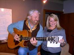 Michael Martin Murphey and Carrie Hassler rehearse for their new recording of Wildfire