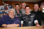 CMT's Hazel Smith is joined in the kitchen by (L-R) Grascals - Terry Eldredge, Terry Smith, Jamie Johnson and Danny Roberts.